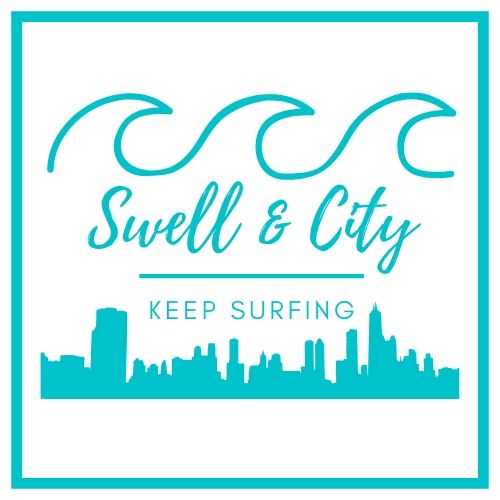 Autocollant Swell & City - Blanc/Turquoise