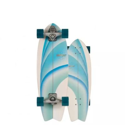 surfskate carver emerald peak 30 truck C7 couleur blanc vert bleu